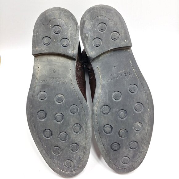 To Boot New York Adam Derrick Chelsea Boots Men US 8 Brown Leather Zipper Italy - Picture 8 of 9